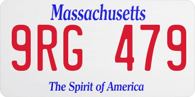 MA license plate 9RG479