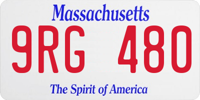 MA license plate 9RG480