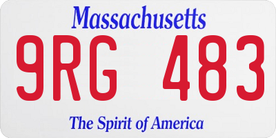 MA license plate 9RG483