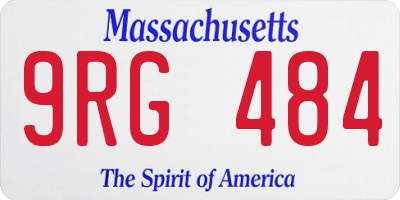 MA license plate 9RG484