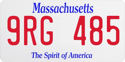 MA license plate 9RG485