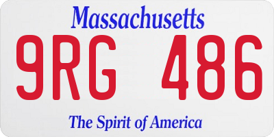 MA license plate 9RG486