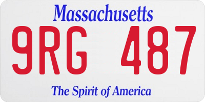 MA license plate 9RG487