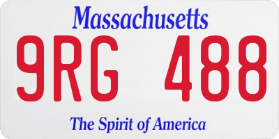 MA license plate 9RG488