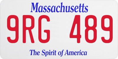 MA license plate 9RG489