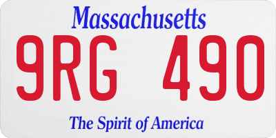 MA license plate 9RG490