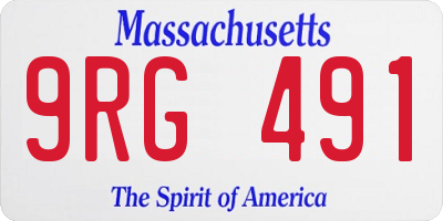 MA license plate 9RG491