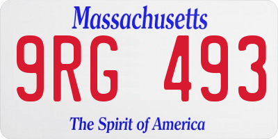 MA license plate 9RG493