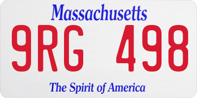MA license plate 9RG498