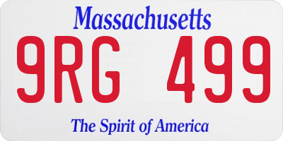 MA license plate 9RG499