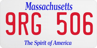 MA license plate 9RG506