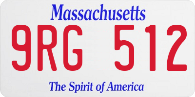 MA license plate 9RG512