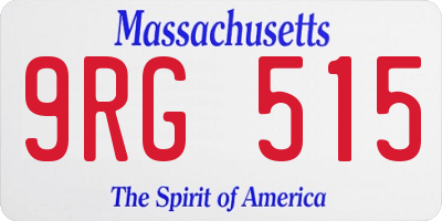 MA license plate 9RG515