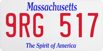 MA license plate 9RG517