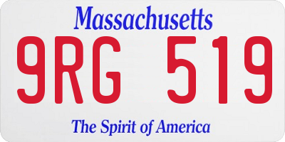 MA license plate 9RG519