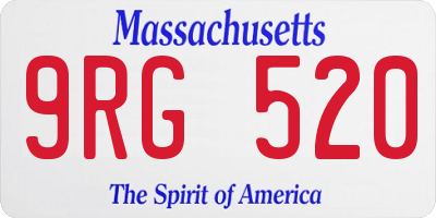 MA license plate 9RG520