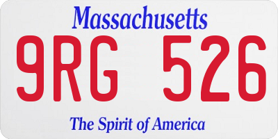 MA license plate 9RG526