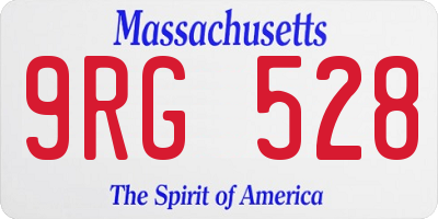 MA license plate 9RG528