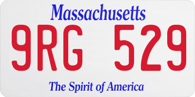 MA license plate 9RG529