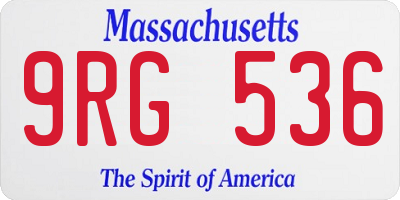MA license plate 9RG536