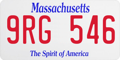 MA license plate 9RG546