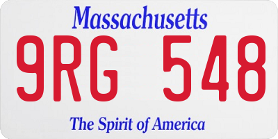 MA license plate 9RG548