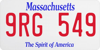 MA license plate 9RG549