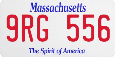 MA license plate 9RG556