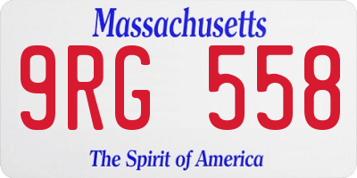 MA license plate 9RG558