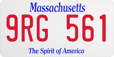 MA license plate 9RG561