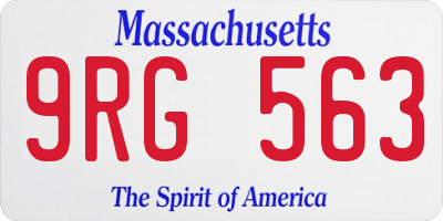 MA license plate 9RG563