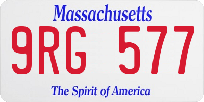 MA license plate 9RG577