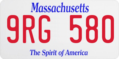 MA license plate 9RG580