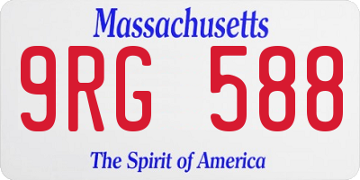 MA license plate 9RG588