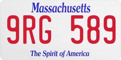 MA license plate 9RG589