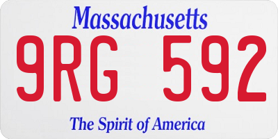 MA license plate 9RG592