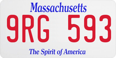 MA license plate 9RG593