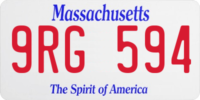 MA license plate 9RG594