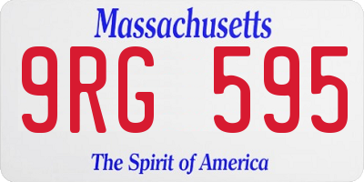 MA license plate 9RG595