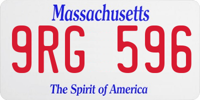 MA license plate 9RG596