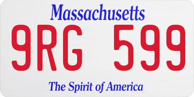 MA license plate 9RG599