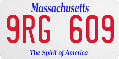 MA license plate 9RG609