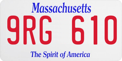 MA license plate 9RG610