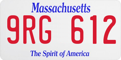 MA license plate 9RG612