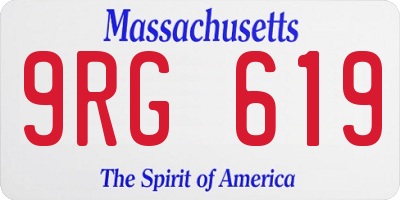 MA license plate 9RG619
