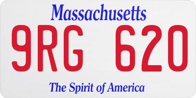 MA license plate 9RG620
