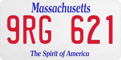 MA license plate 9RG621