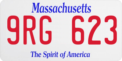 MA license plate 9RG623