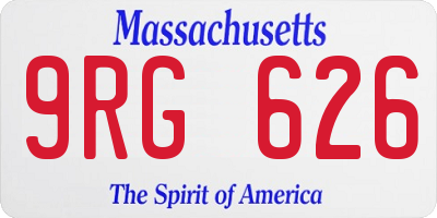 MA license plate 9RG626