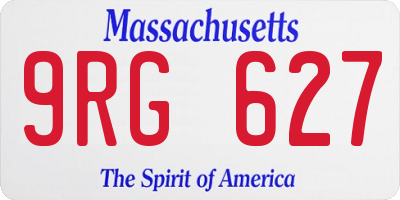 MA license plate 9RG627